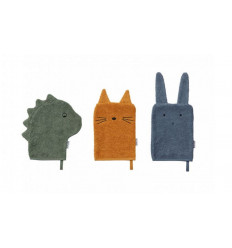 SYLVESTER WASHCLOTH DINO MIX 1SIZE 202