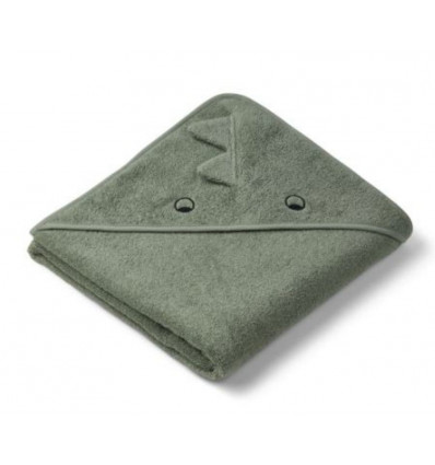 AUGUSTA HOODED TOWEL DINO FAUNE GREEN 21