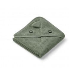ALBERT HOODED TOWEL DINO FAUNE GREEN 21
