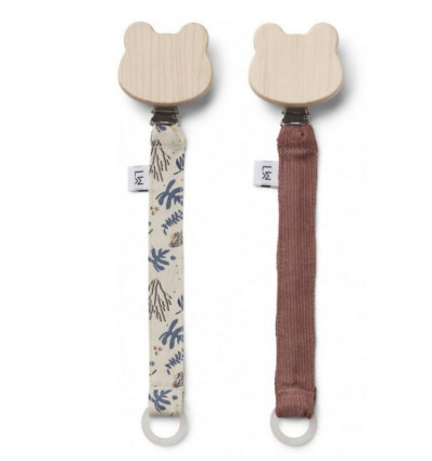 BARRY PACIFIER STRAP 2 PACK CORAL 202
