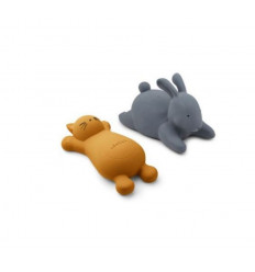 VIKKY BATH TOYS 2 PACK CAT MUSTARD 202