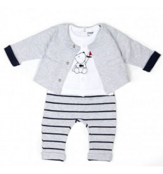 BABY'S 3 PCS SET GREY 18M