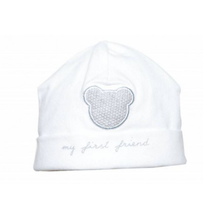 S02 B BONNET KNITTED TEDDY MY FIRST FRIE