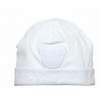 S02 B BONNET KNITTED TEDDY MY FIRST FRIE