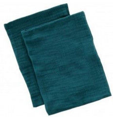 WASHANDJE ORGANIC TETRA TEAL 16X21CM 9