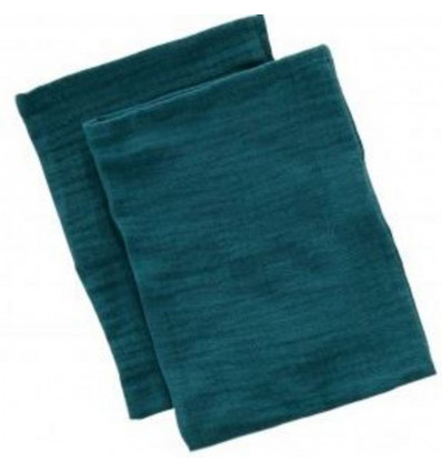 WASHANDJE ORGANIC TETRA TEAL 16X21CM 9