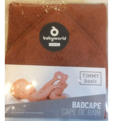 CAPE 75X95CM+GANT DE TOILETTE COGNAC 201