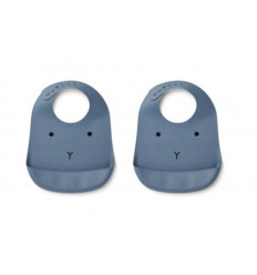 TILDA SILICONE BIB 2 PACK RABBIT 202