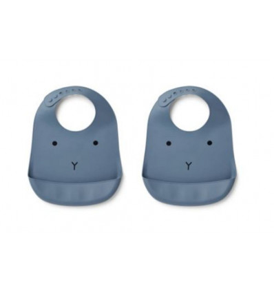 TILDA SILICONE BIB 2 PACK RABBIT 202