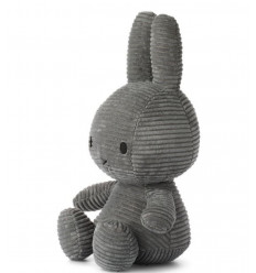 MIFFY SITTING CORDUROY GREY 33CM 21