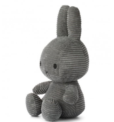MIFFY SITTING CORDUROY GREY 33CM 21