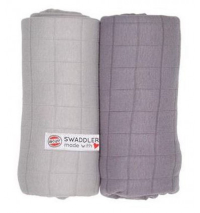 SWADDLER SOLID 2-PACK MIST/DONKEY 21