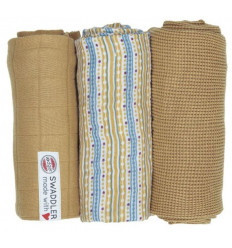 SWADDLER 3-PACK STRIPE HONEY 21