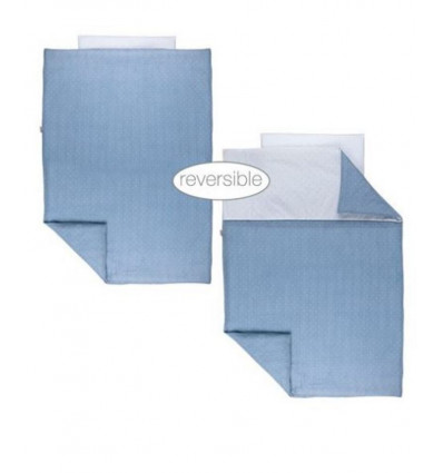 PURE BLUE DEKBEDOVERTR 100X135+SLOOP 211