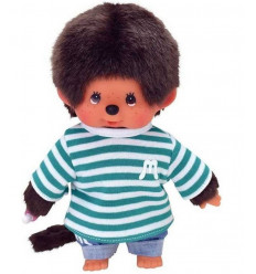 MONCHHICHI FASHION BLAUW/WIT GESTREEPT T
