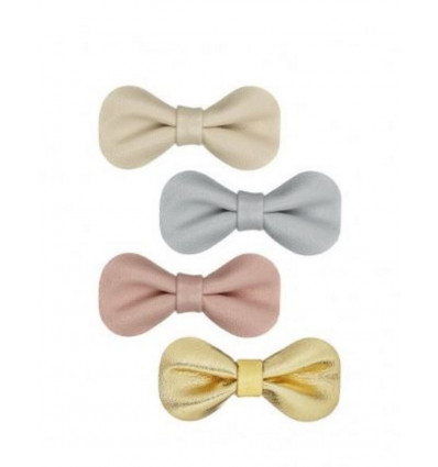 GRACIE BOW CLIP PINK 4X 9