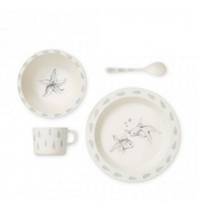 BAMBOO DINNERWARE SET AQUA THEME 9