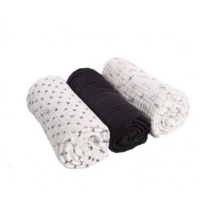 CACHOU SET 3 LANGES 70X70 MOUSS BIO 21