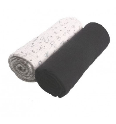CACHOU SET 2 LANGES 100X100 MOUSS BIO 21
