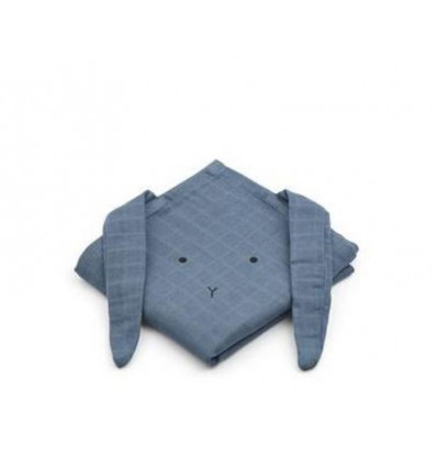 HANNAH MUSLIN CLOTH RABBIT BLUE WAVE 21