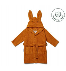 LILY BATHROBE RABBIT MUSTARD 1-2Y 202