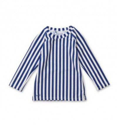 NOAH SWIM TEE STRIPE NAVY/CREME 202