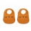 TILDA SILICONE BIB 2-PACK CAT MUSTARD 22