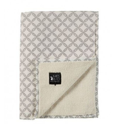 MC SOFT TEDDY BLANKET BIG GEO CIRCLES