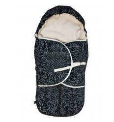 VOETENZAK COZY DOTS BLACK 21