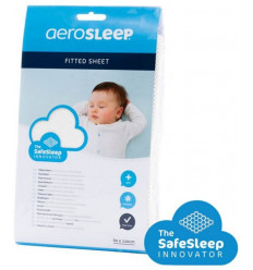 AEROSLEEP SAFE FIT SHEET WHITE 120X60 24