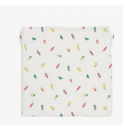MUSLIN 120X120 WHITE ICE CRAM 20