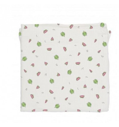 MUSLIN 120X120 WHITE WATERMELONS 20