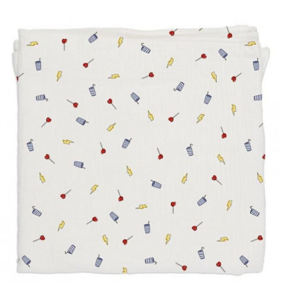 MUSLIN 120X120 WHITE THUNDERBOLT 20