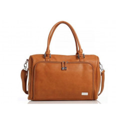 ISOKI DOUBLE ZIP SATCHEL TAN 9