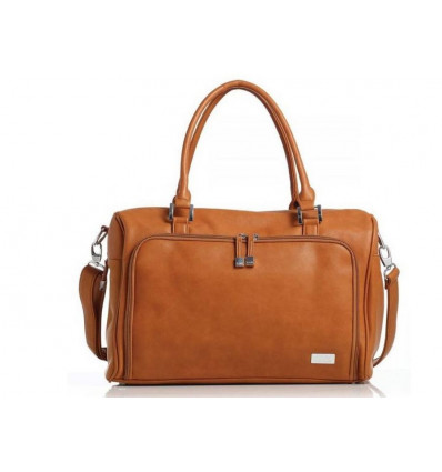 ISOKI DOUBLE ZIP SATCHEL TAN 9