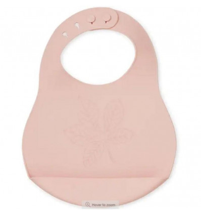 SILICONE BIB LEAF BLOSSOM PINK 9
