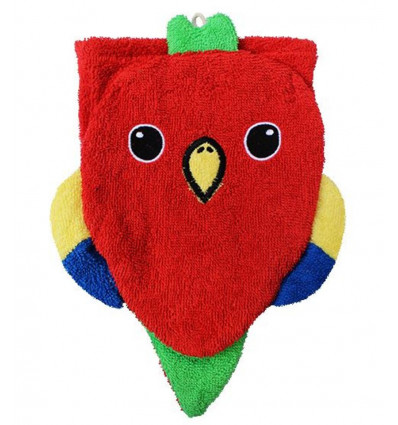 GANT DE TOILETTE PERROQUET 9