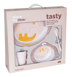 DINNER SET CONTOUR POWDER/GOLD 201