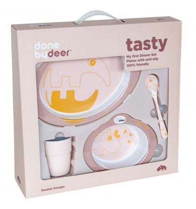 DINNER SET CONTOUR POWDER/GOLD 201