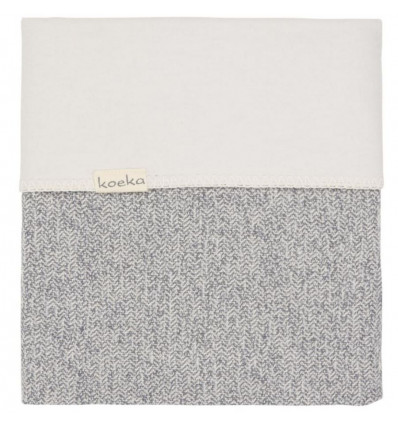 LEDIKANTDEKEN FLANEL VIGO GREY/PEBBLE 22