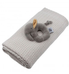 GIFT SET BABY BLANKET & RATTLE DUNE 201