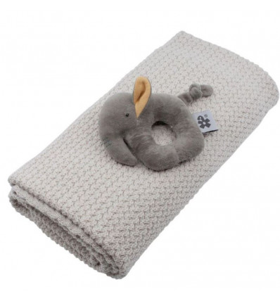GIFT SET BABY BLANKET & RATTLE DUNE 201