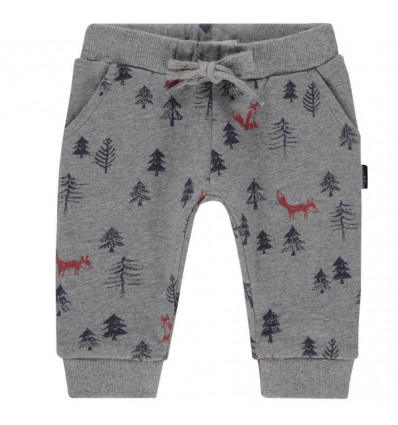 B PANTS REGULAR AMHERST AOP CHARCOAL