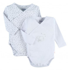 M&M BODY LOT CROISE ML GRIS CHINE 1M