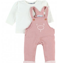 COCON SET SALOPETTE SWEATLDX ROSE 9M
