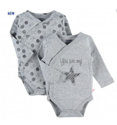 LOT 2 BODY CROISE GRIS PLUME 1M