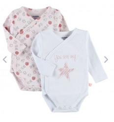 LOT 2 BODY CROISE ROSE PLUME 3M