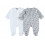 PLUME SET DE 2 DB VELOURS BLANC/GRIS 1M