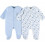 PLUME SET DE 2 DB VELOURS BLEU/GRIS 6M