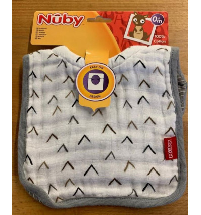 KATOENEN SHIRT SLABBETJE MET GEWATTEERD